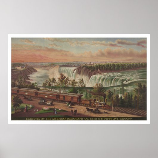 Canada Southern Railway aan de Niagara Herfsten Poster (Voorkant)