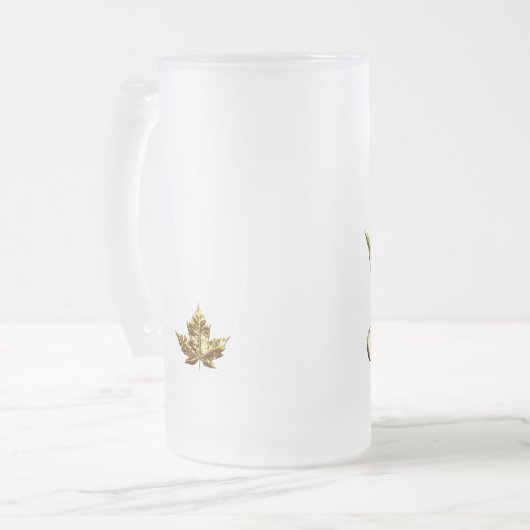 Canada Souvenir Bierglas Canada Bier Mok Custom (Voorkant links)