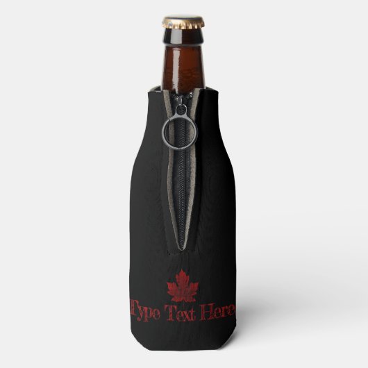Canada Souvenir Bottle Cooler - Speciaal aangepast (Fles Achterkant)