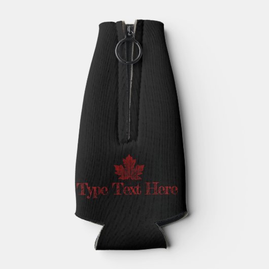 Canada Souvenir Bottle Cooler - Speciaal aangepast (Achterkant)