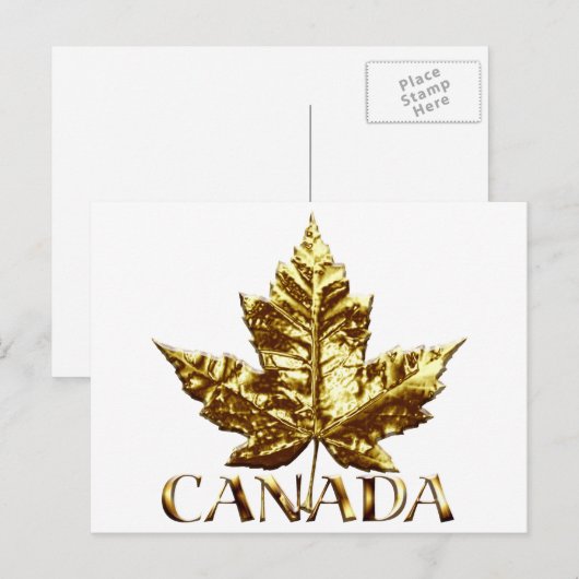 Canada Souvenir Briefkaarten Canada Flag Art Kaart (Voorkant / Achterkant)