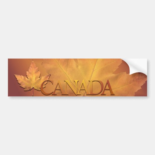Canada Souvenir Bumpersticker Maple Leaf Sticker (Voorkant)