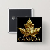 Canada Souvenir Button Gold Canada Buttonnen Gifts (Voorkant /achterkant)