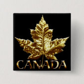 Canada Souvenir Button Gold Canada Buttonnen Gifts (Voorkant)