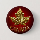 Canada Souvenir Button Gold Medal Canada Buttonnen (Voorkant)