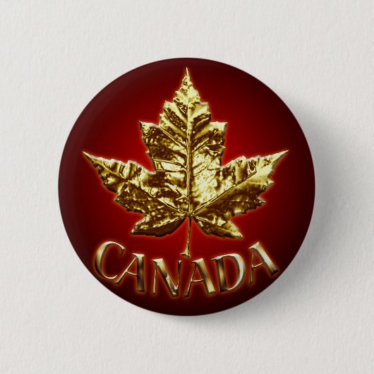 Canada Souvenir Button Gold Medal Canada Buttonnen (Voorkant)