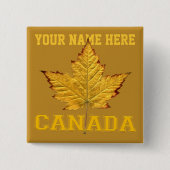 Canada Souvenir Button Varsity Canada Buttonnen Pi (Voorkant)
