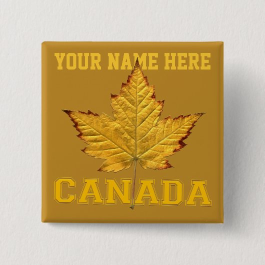 Canada Souvenir Button Varsity Canada Buttonnen Pi (Voorkant)