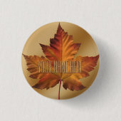 Canada Souvenir Buttonnen Canada Maple Leaf Pin Ronde Button 3,2 Cm (Voorkant)