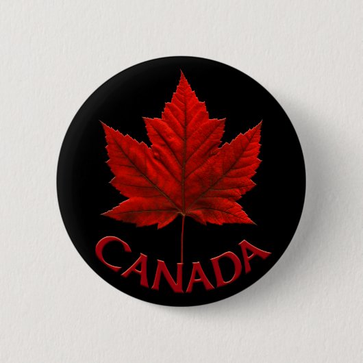 Canada Souvenir Buttonnen Canada Vlag Maple Leaf P Ronde Button 5,7 Cm (Voorkant)