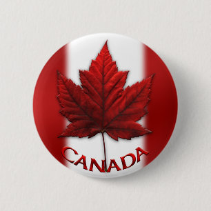 Canada Souvenir Buttonnen Canada Vlag Maple Leaf P Ronde Button 5,7 Cm