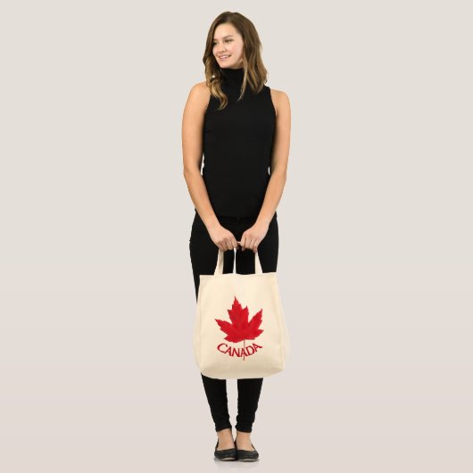 Canada Souvenir Canvas tassen Canada Maple Leaf Ba (Voorkant (model))