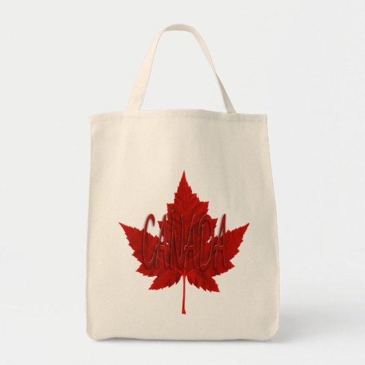 Canada Souvenir Canvas tassen Canada Maple Leaf Ba (Voorkant)