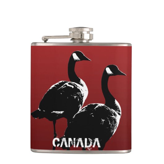 Canada Souvenir Flask Custom Canada Goose Flask Heupfles (Voorkant)