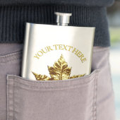 Canada Souvenir Flask Custom Gold Canada Flask Flacon (Voorbeeld)