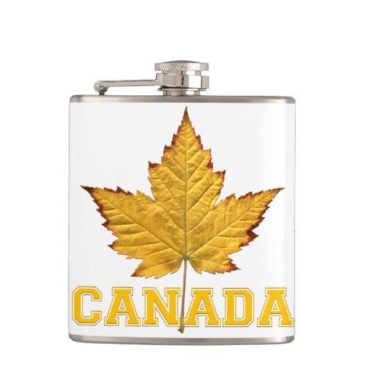 Canada Souvenir Flask Varsity Canada Drink Flask Heupfles (Voorkant)