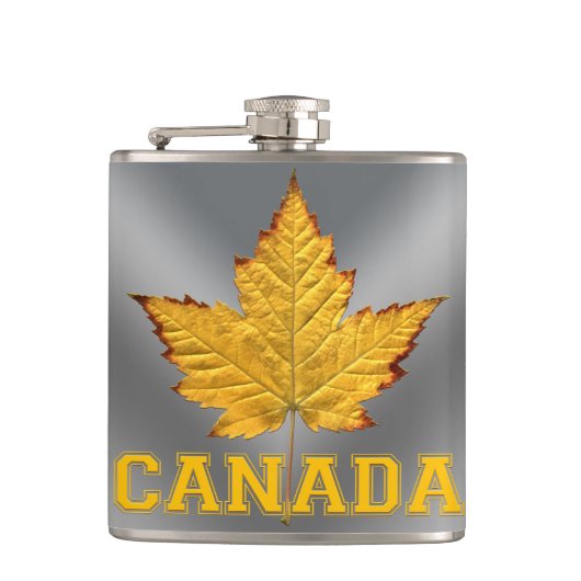 Canada Souvenir Flask Varsity Canada Drink Flask Heupfles (Voorkant)