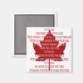 Canada Souvenir Fridge Magnet Canada Anthem Magnet (Voorkant / Achterkant)
