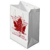 Canada Souvenir Gift Bags Canada Anthem Gift Bag Medium Cadeauzakje (Voorkant Gekanteld)