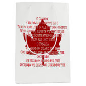 Canada Souvenir Gift Bags Canada Anthem Gift Bag Medium Cadeauzakje (Voorkant)