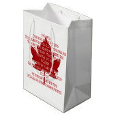Canada Souvenir Gift Bags Canada Anthem Gift Bag Medium Cadeauzakje (Achterkant Gekanteld)