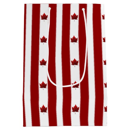 Canada Souvenir Gift Bags Canada Flag Gift Bag Medium Cadeauzakje (Achterkant)