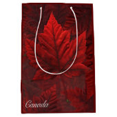 Canada Souvenir Gift Bags Canada Maple Leaf Bag Medium Cadeauzakje (Voorkant)