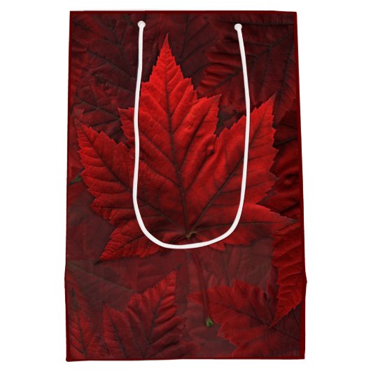 Canada Souvenir Gift Bags Canada Maple Leaf Bag Medium Cadeauzakje (Achterkant)