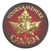Canada Souvenir Hockey Puck Gold Medal Puck (Voorkant)