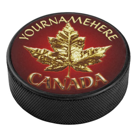 Canada Souvenir Hockey Puck Gold Medal Puck (3/4)