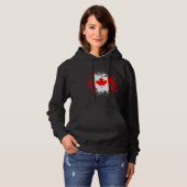 Canada Souvenir Landmark, White North Flag Travel Hoodie (Voorkant volledig)