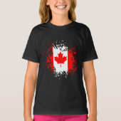 Canada Souvenir Landmark, Witte Noordelijke Vlag R T-shirt (Voorkant)