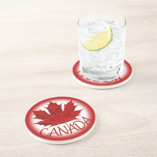 Canada Souvenir Onderzetter Canada Maple Leaf Onde (Zijkant)
