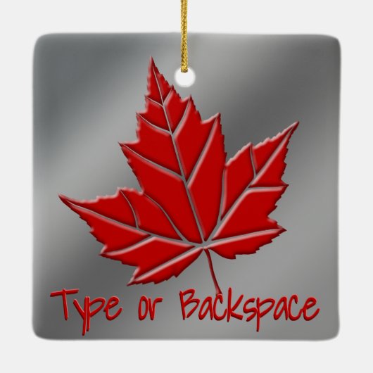 Canada Souvenir Ornament Personalized Canada Gift (Achterkant)