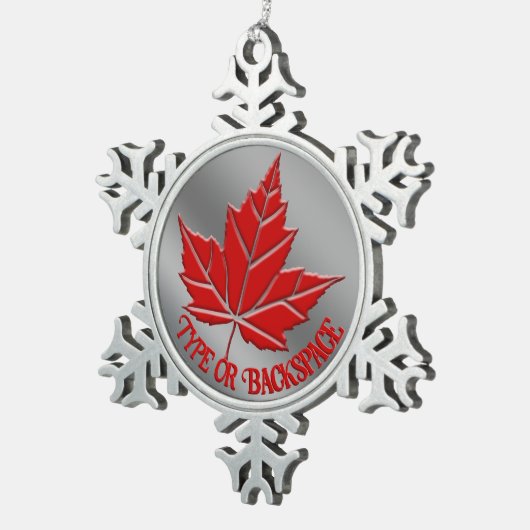 Canada Souvenir Ornament Personalized Canada Gift (Rechts)