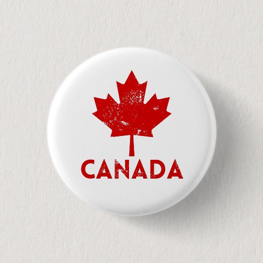Canada Souvenir  Ronde Button 3,2 Cm (Voorkant)