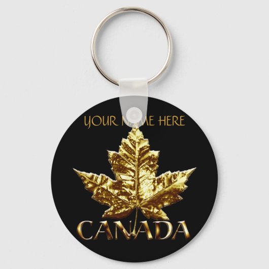 Canada Souvenir Sleutelhanger Persoonlijke Gold Me (Voorkant)