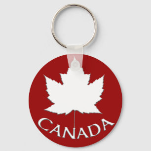 Canada Souvenir Sleutelhanger Red & White Maple Le