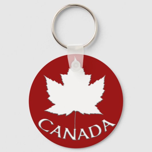 Canada Souvenir Sleutelhanger Red & White Maple Le (Voorkant)