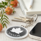 Canada Souvenir Sleutelhanger White Maple Leaf (Voorkant Rechts)
