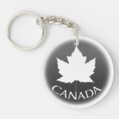 Canada Souvenir Sleutelhanger White Maple Leaf (Voorkant)