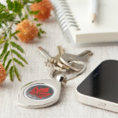 Canada Souvenir Sleutelhanger White Maple Leaf Gif (Zijkant)