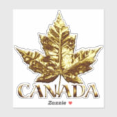 Canada Souvenir Stickers Gold Maple Leaf Stickers (Vel)