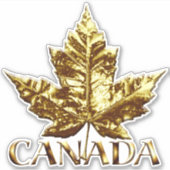 Canada Souvenir Stickers Gold Maple Leaf Stickers (Voorkant)