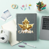 Canada Souvenir Stickers Gold Maple Leaf Stickers (iPad Cover)