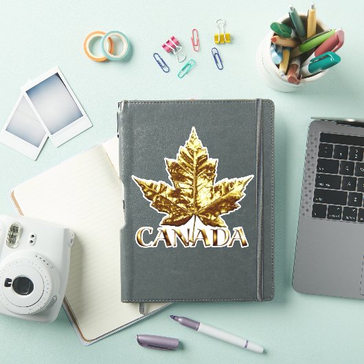 Canada Souvenir Stickers Gold Maple Leaf Stickers (iPad Cover)