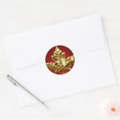 Canada Souvenir Stickers Gold Maple Leaf Stickers (Envelop)