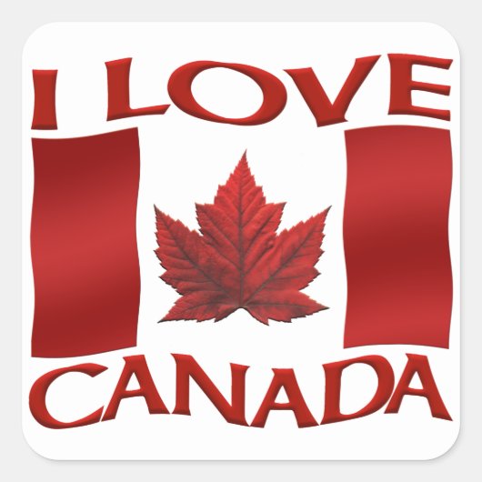 Canada Souvenir Stickers Red Maple Leaf Stickers (Voorkant)