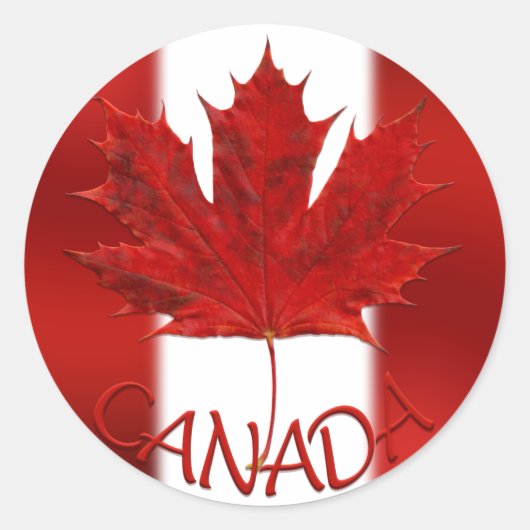 Canada Souvenir Stickers Red Maple Leaf Stickers (Voorkant)