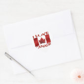 Canada Souvenir Stickers Red Maple Leaf Stickers (Envelop)